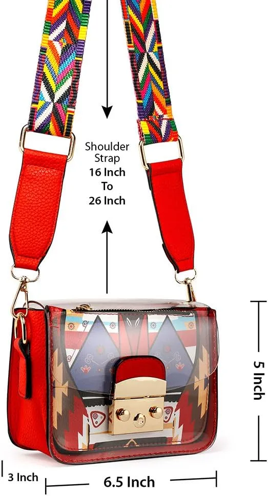 OCT17 Women Mini Transparent Plastic Crossbody Durable Summer Shoulder Bag Purse