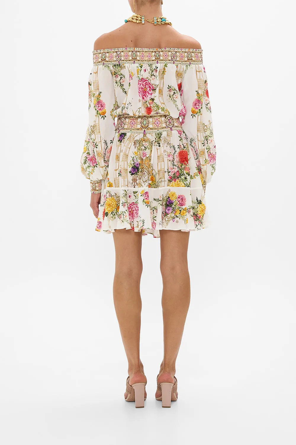 OFF SHOULDER SHORT DRESS EGYPTIAN ROSE