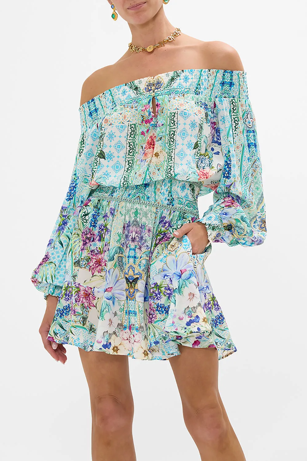 OFF SHOULDER SHORT DRESS SUNRISE IN SINTRA