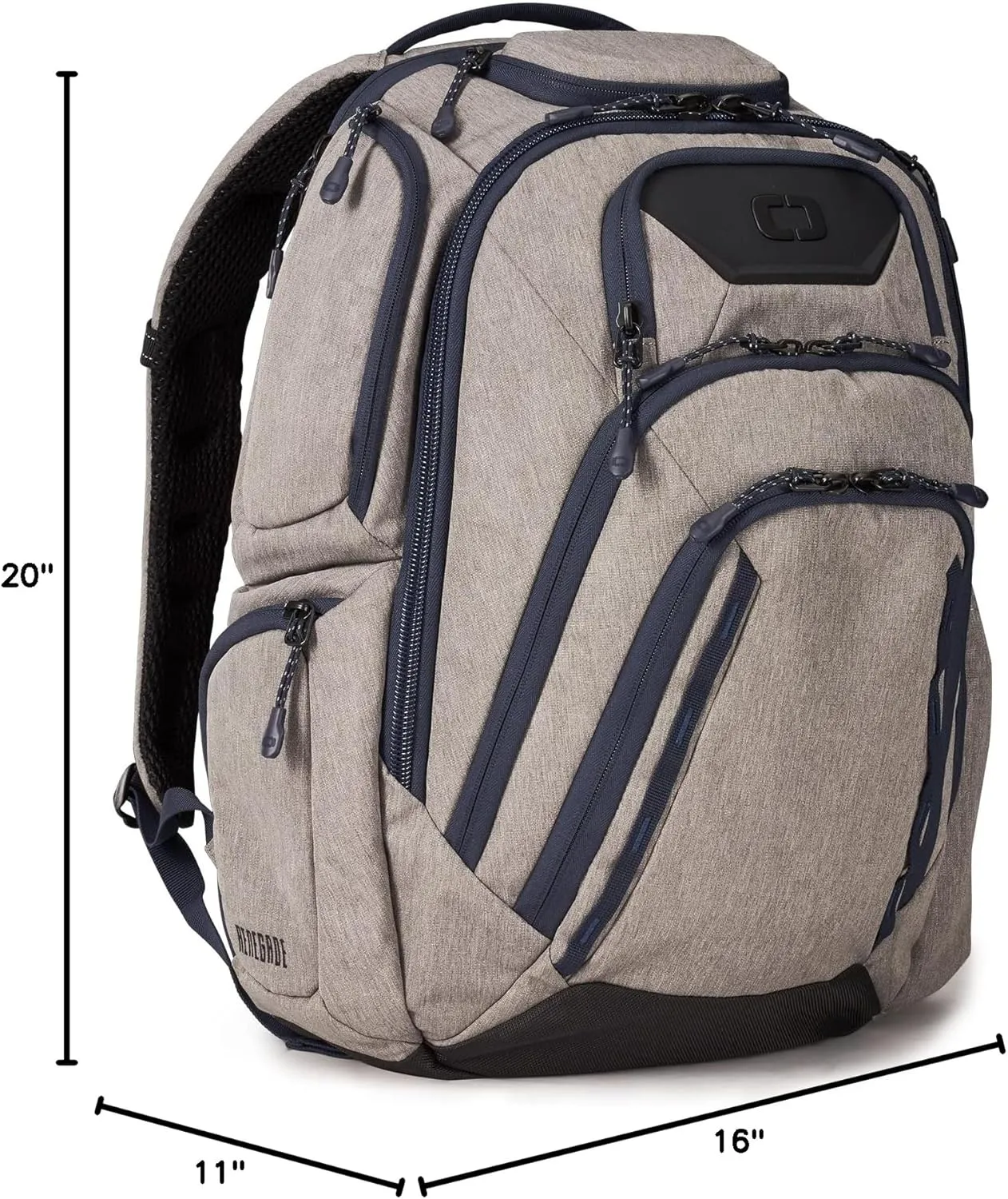 OGIO Renegade PRO Backpack (Renegade Pro, Heather Gray), Medium