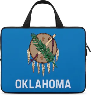 Oklahoma Flag Laptop Bag Laptop Case Sleeve Work Laptop Shoulder Bag Portable Travel Laptop Briefcase