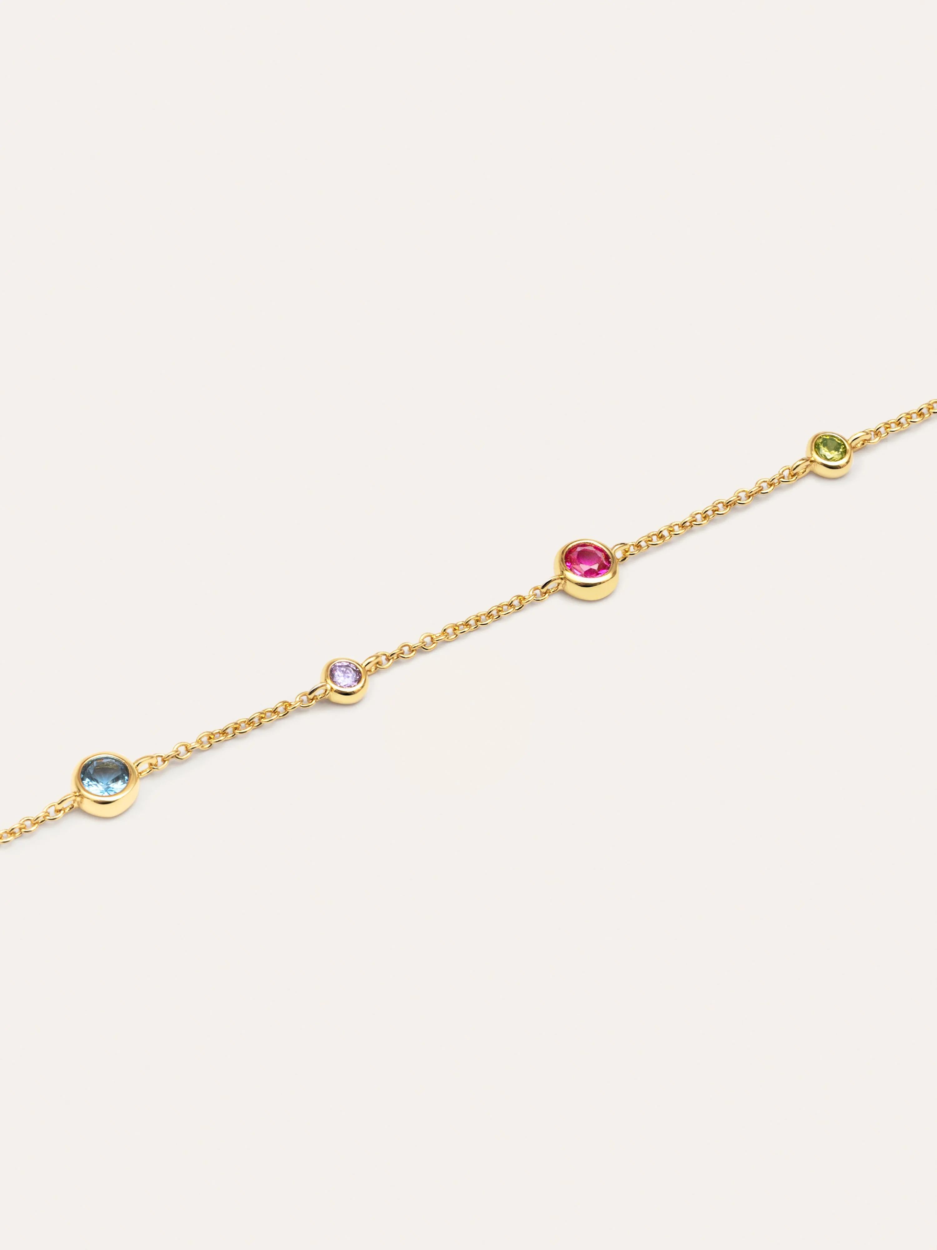 Orbit Multicolor Stainlees Steel Gold Bracelet 