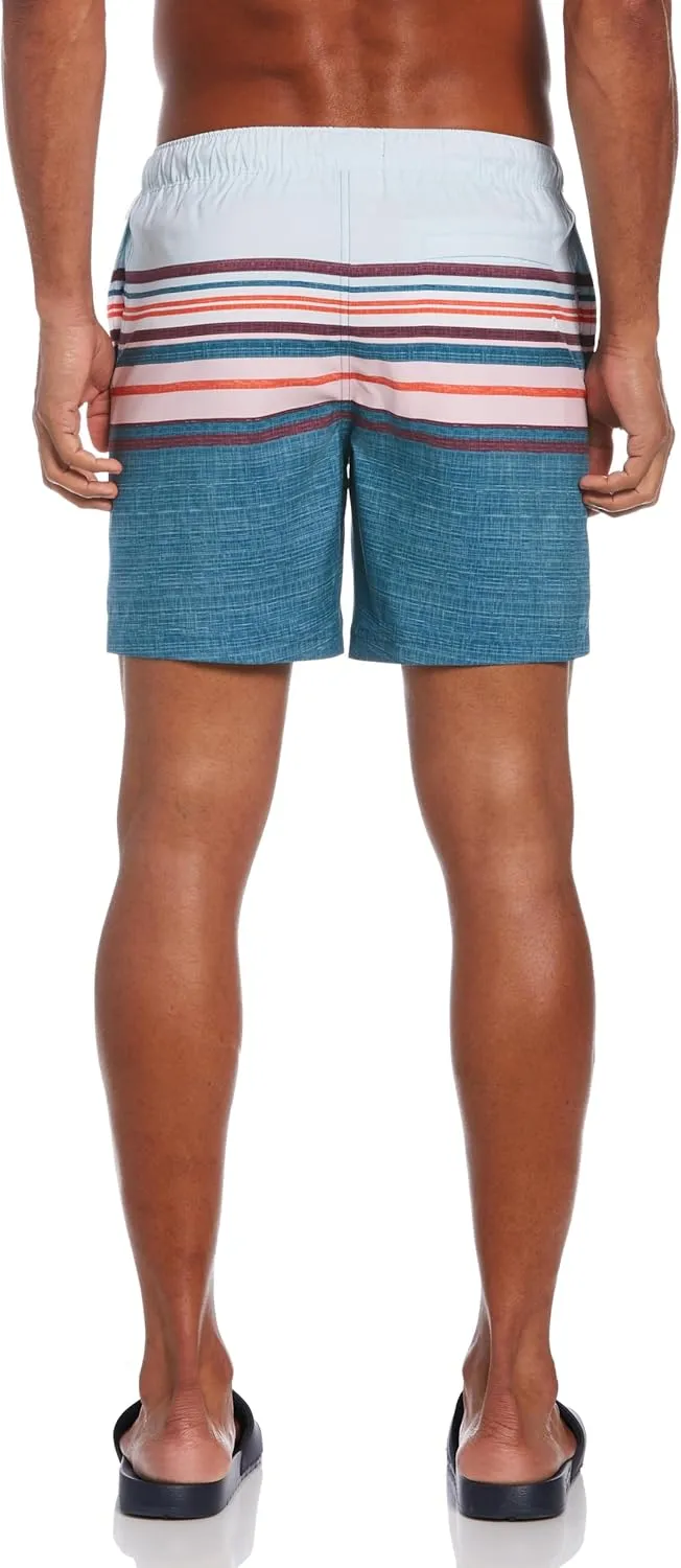 Original Penguin Men's Engineered Stripe Swim Shorts