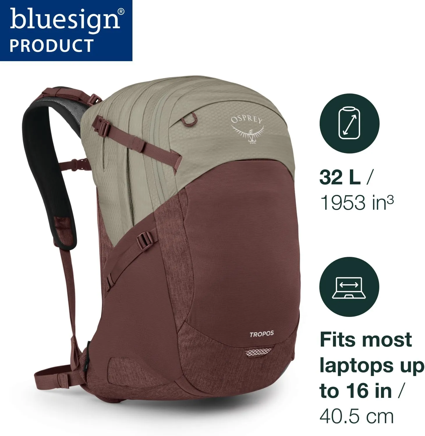 Osprey Tropos Laptop Backpack, Black