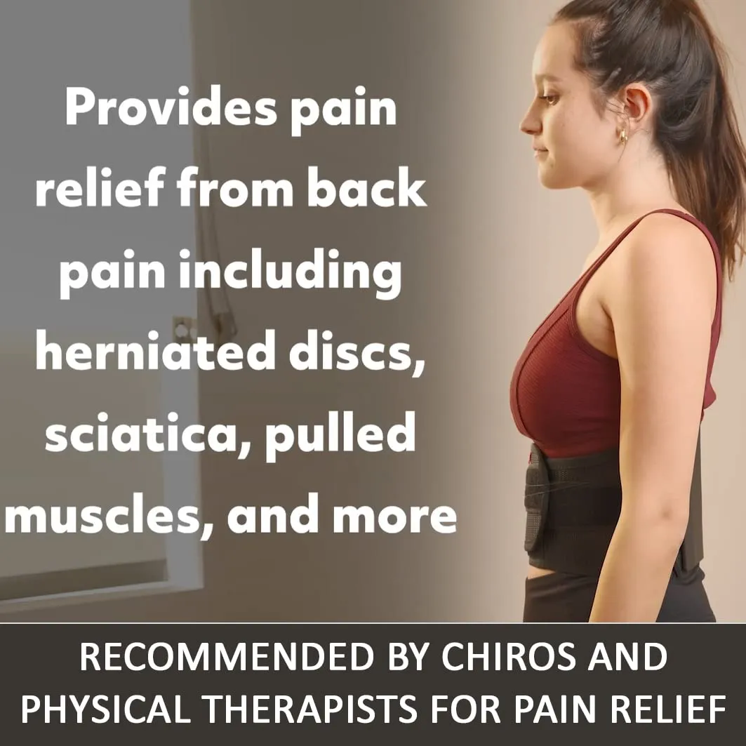 Ottobock The S.P.I.N.E. Adjustable Lower Back Brace with Pulley System - Lumbar Back Support Belt for Men and Women - Compression to Relieve Lower Back Pain & Spine Pressure, Medium