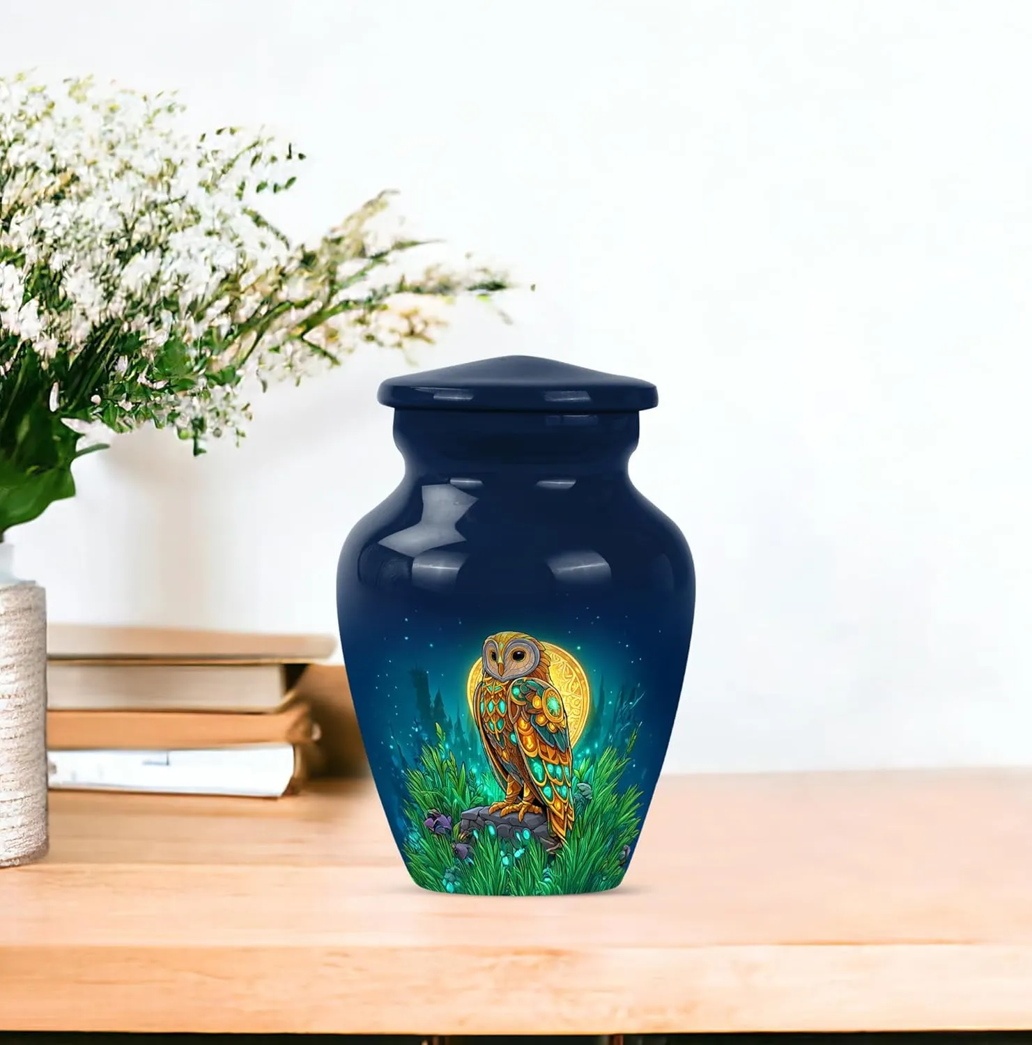 Owl Small Cremation Urns for Human Ashes - Small Urn for Human Adult - Cremation Urns for Ashes - Cremation Urn for Human - 3 Inch Pack of 2