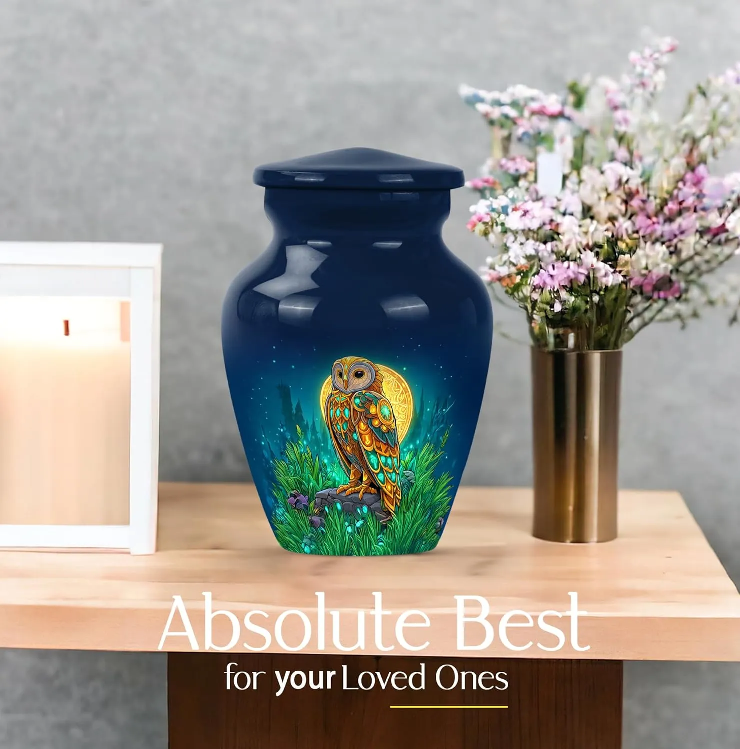 Owl Small Cremation Urns for Human Ashes - Small Urn for Human Adult - Cremation Urns for Ashes - Cremation Urn for Human - 3 Inch Pack of 2