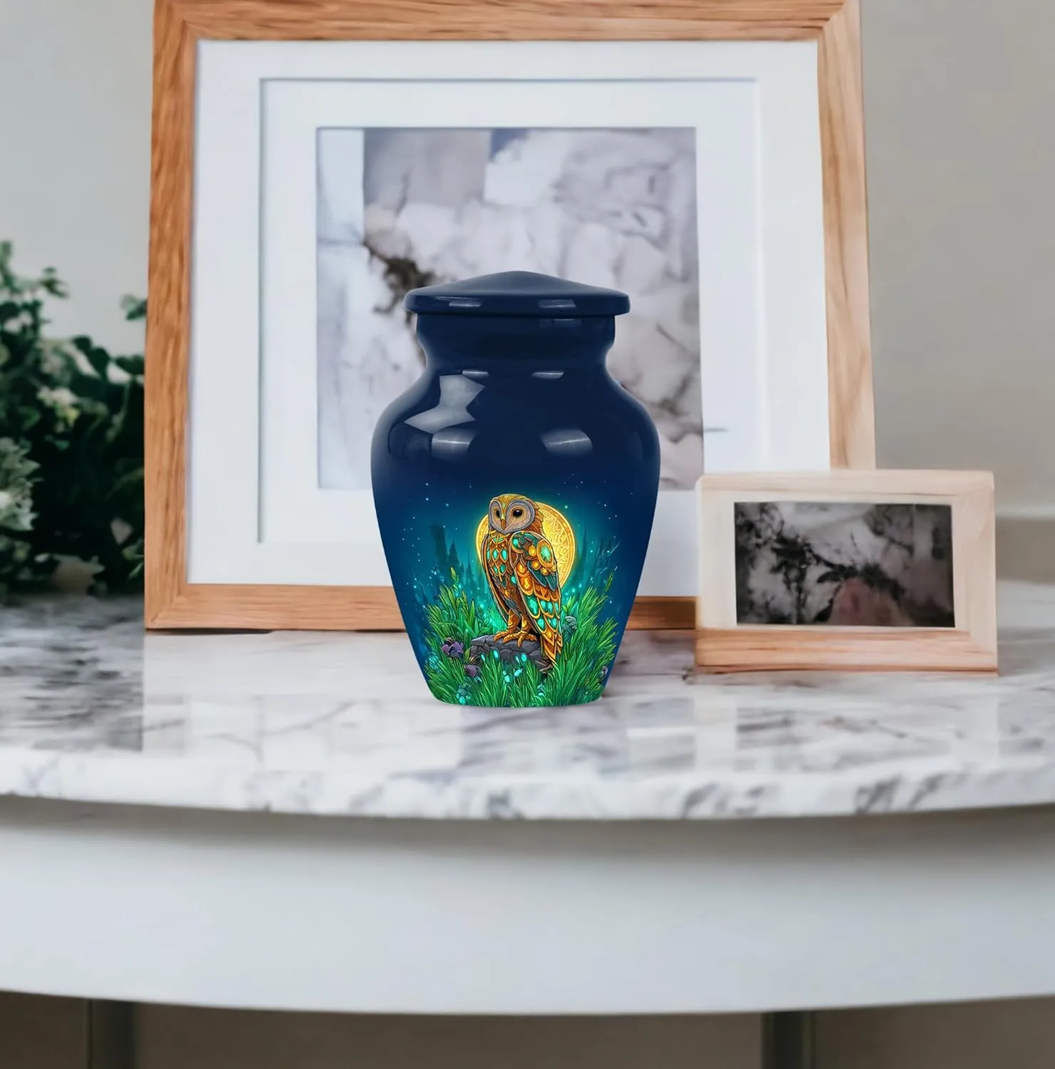 Owl Small Cremation Urns for Human Ashes - Small Urn for Human Adult - Cremation Urns for Ashes - Cremation Urn for Human - 3 Inch Pack of 2