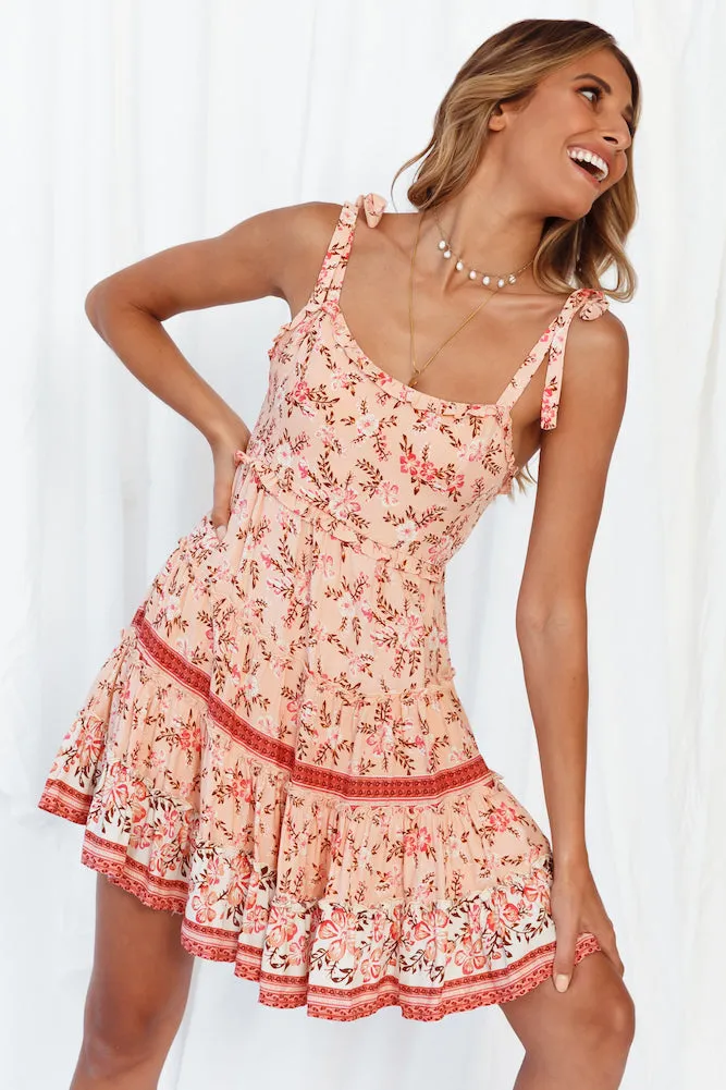Painted Veil Dress Pink