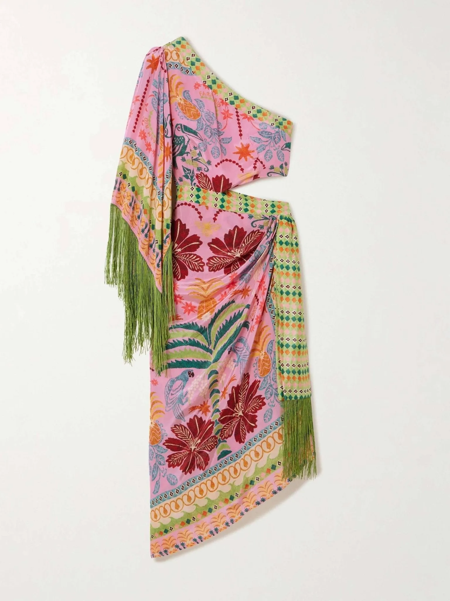 Palm Paradise One-Shoulder Midi Dress