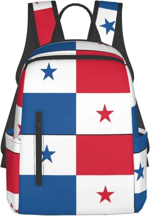 Panama Flag Travel Backpacks Casual Laptop Backpack Sport Rucksack Large Capacity Daypack Multi-Pockets Adjustable Strap Bag for Working Hiking