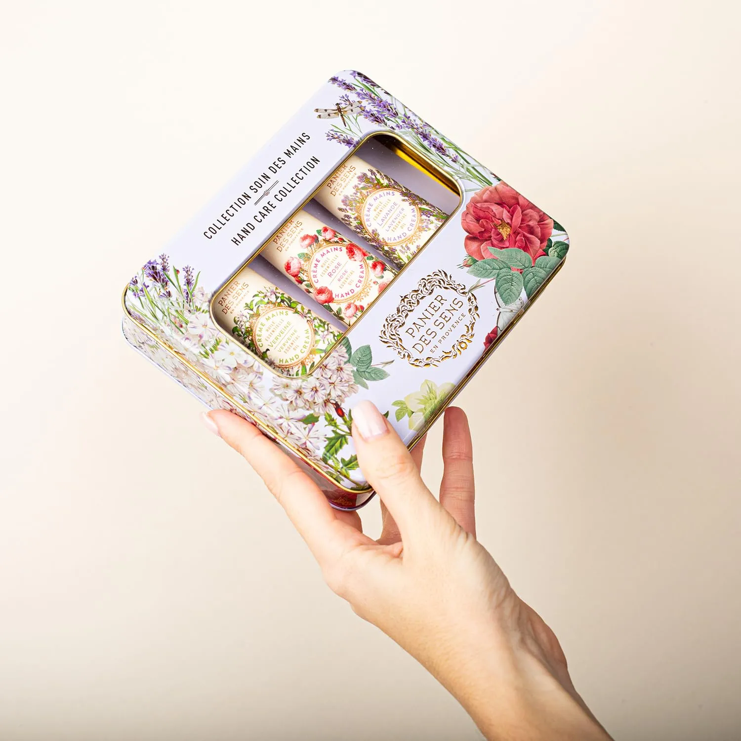 Panier des Sens - Mini Hand Cream Set - Birthday, Gifts for Women - Rose, Lavender, Verbena Natural Hand Cream - Gift Ideas Made in France - 97% Natural - Hand Lotion Travel Size 3x1 Floz