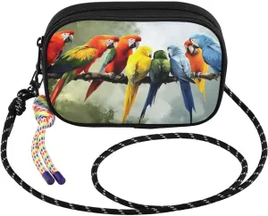 Parrots Tree Colors Small Crossbody Bags for Women Cell Phone Purses Women's Shoulder Handbag Wallet Purse
