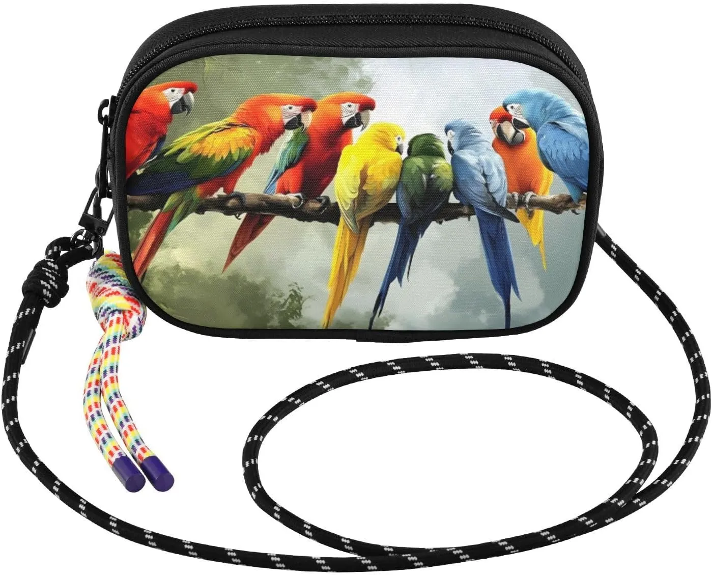 Parrots Tree Colors Small Crossbody Bags for Women Cell Phone Purses Women's Shoulder Handbag Wallet Purse