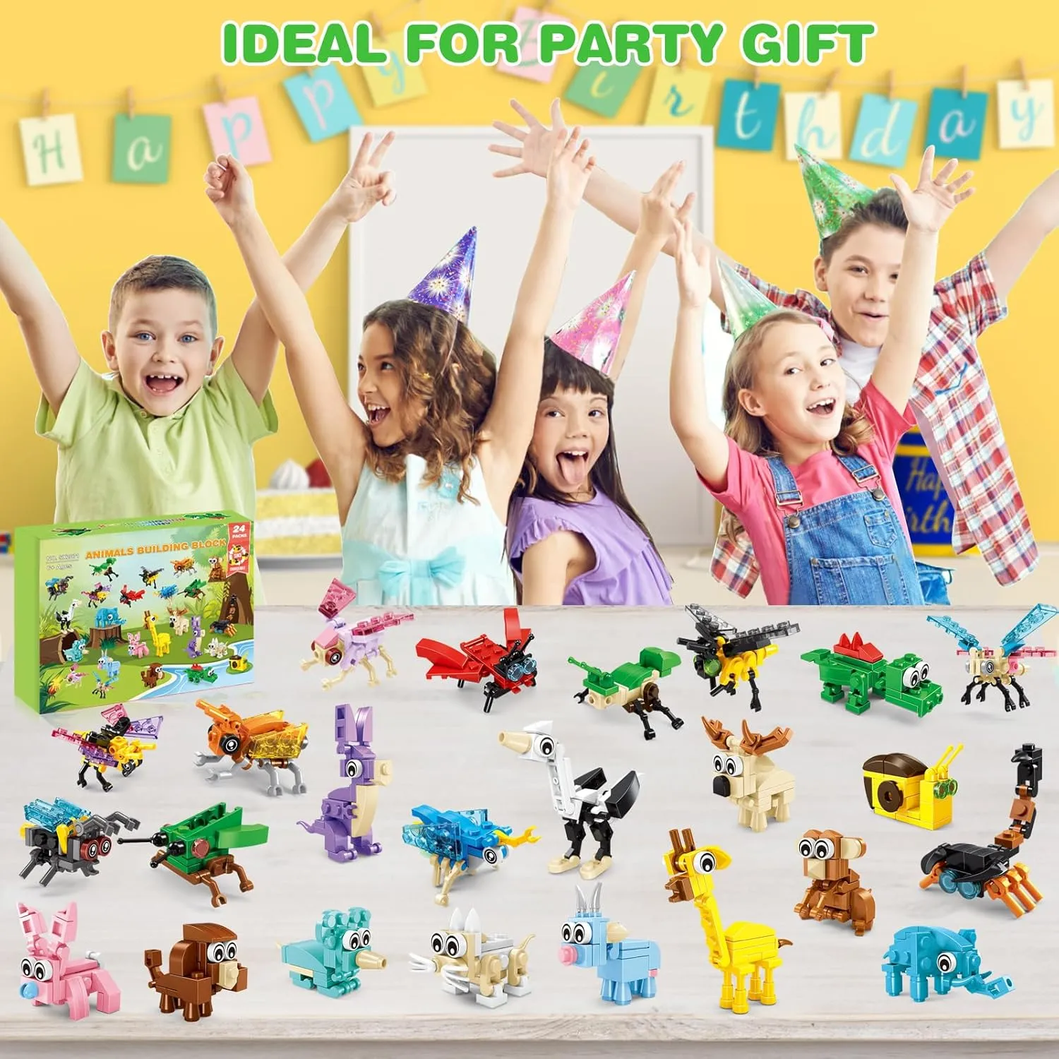 Party Favors for Kids Building Set, 24 Packs Models Building Blocks Toy, Classroom Prizes Goodie Bag Stuffers, Birthday Gift for Boys Girls Ages 6 