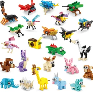Party Favors for Kids Building Set, 24 Packs Models Building Blocks Toy, Classroom Prizes Goodie Bag Stuffers, Birthday Gift for Boys Girls Ages 6 