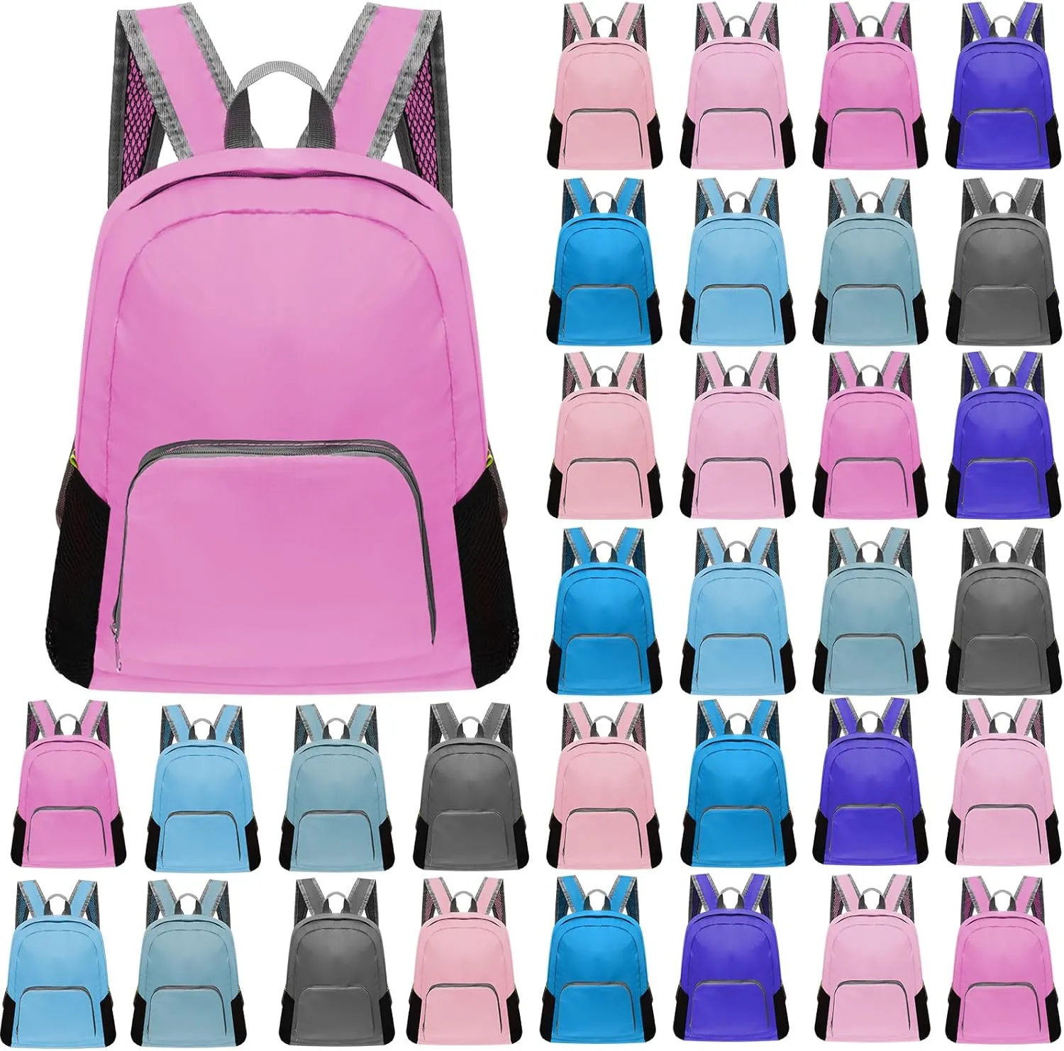 Patelai 48 Pcs 17" Backpacks Bulk for Kids Classic Colorful Bookbags for Elementary Middle High School Boys Girls (Fresh Colors)