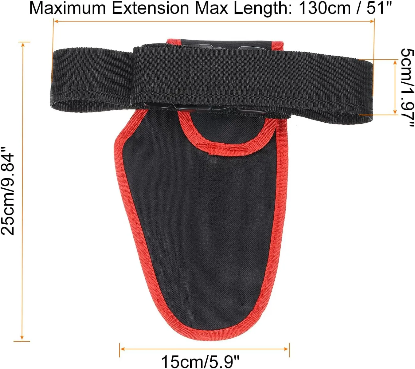 PATIKIL Tool Pouch Belt for Drill, Installer Carpenter Electrician Waist Tool Bag Utility Belts Organizer Work Gear Pocket Holder for Men Women, Red