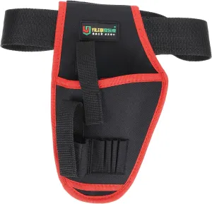 PATIKIL Tool Pouch Belt for Drill, Installer Carpenter Electrician Waist Tool Bag Utility Belts Organizer Work Gear Pocket Holder for Men Women, Red