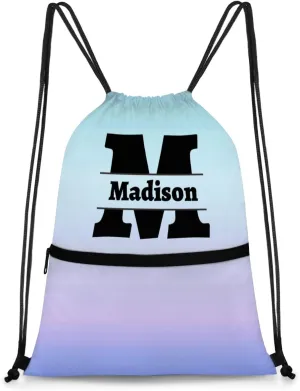 Personalized Drawstring Backpack With Your Name Logo Picture Custom Cheer bag Dance Sports Gym for Girls Waterproof Competition Bag