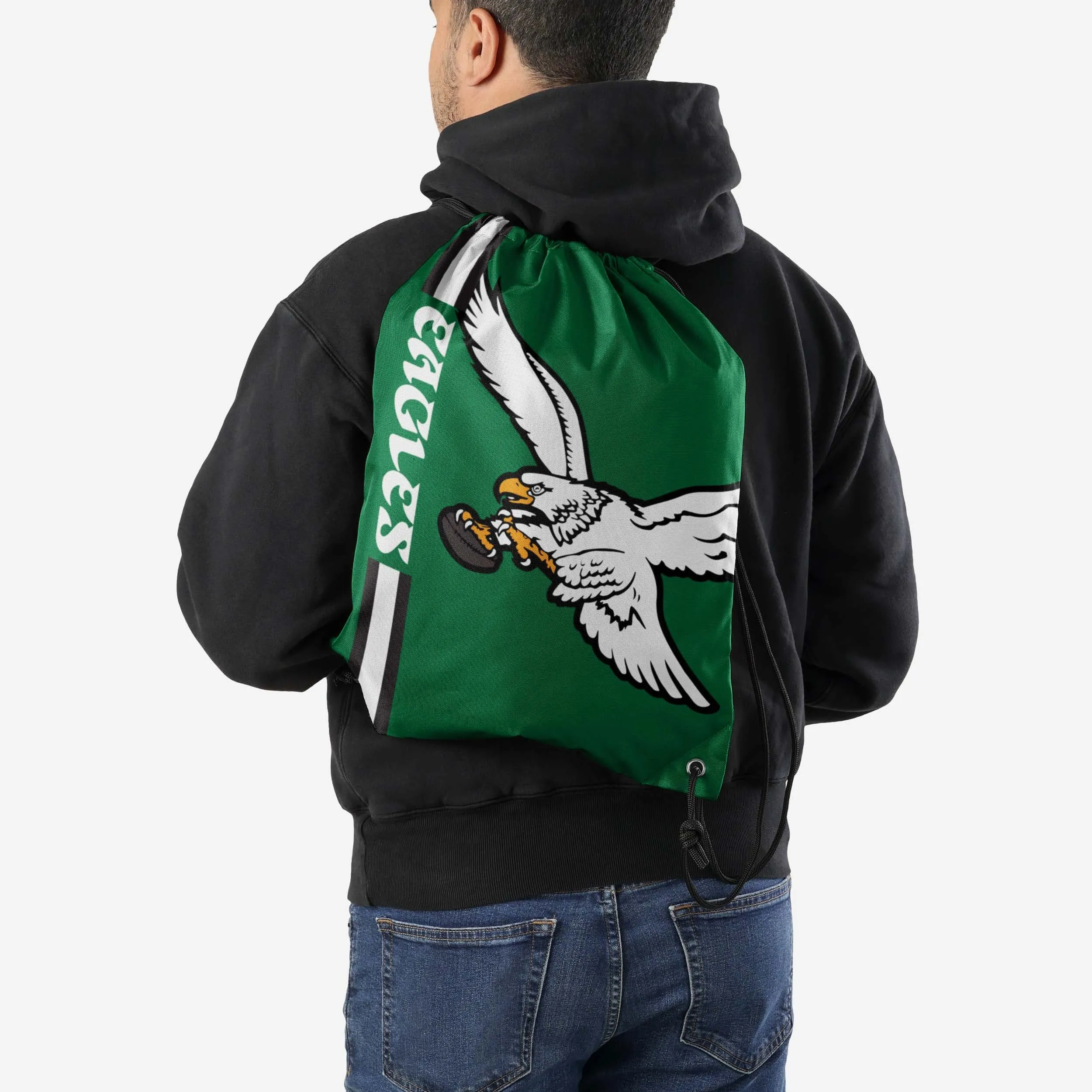 Philadelphia Eagles Retro Kelly Green Big Logo Drawstring Backpack