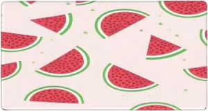 Pink Watermelon Non-Slip Desk Pad,Mouse Pad,Waterproof PVC Desk Table Protector, Easy Clean Laptop Desk Writing Mat for Office Work/Home/Decor