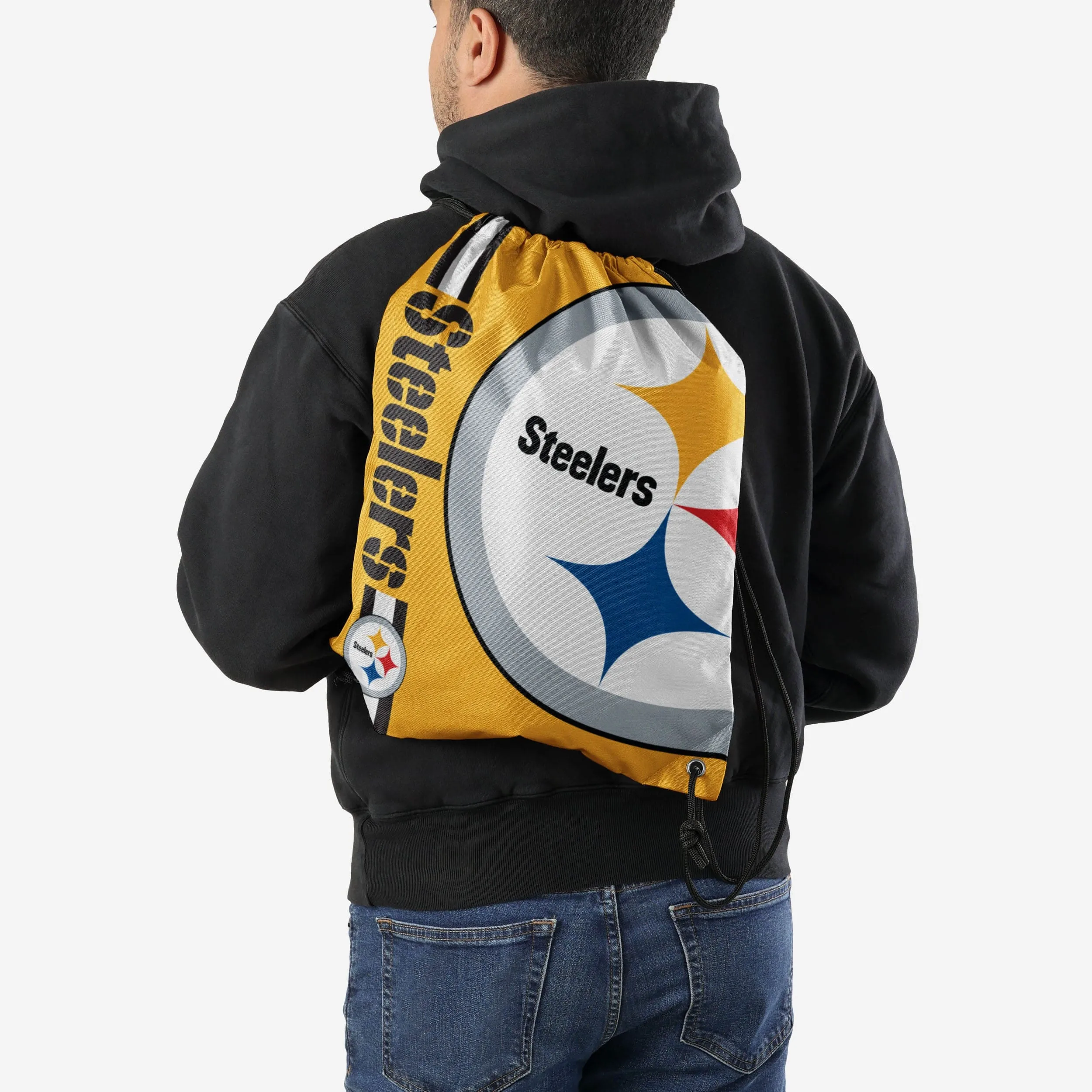 Pittsburgh Steelers Yellow Alternate Color Big Logo Drawstring Backpack