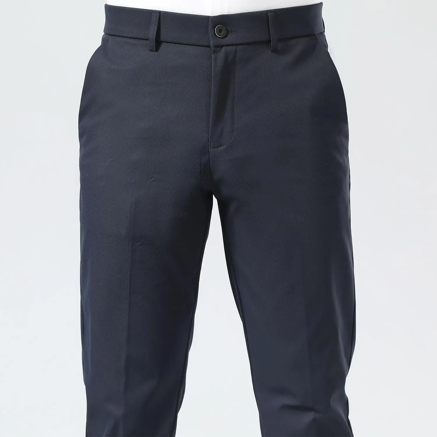 Plaid&Plain Men's Dress Pants Slim Fit Stretch Khaki Pants Wrinkle Free