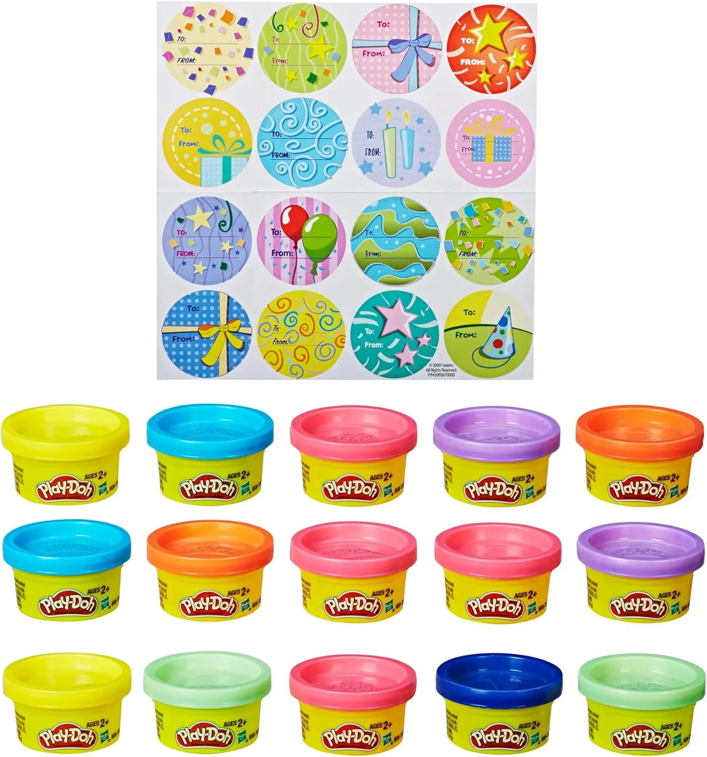 Play-Doh Party Bag, 15 Mini Play-Doh Cans for Kids Party Favors, Trick or Treat Toys, Classroom Prizes, Toys for 2 Year Olds and Up, 1 Ounce Each