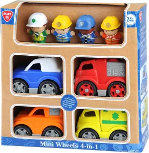 PlayGo Adjustable and Comfortable Mini Wheels 4 in 1 for Indoor & Outdoor Children Toy with Light Effect 24 Months & up, (9443)