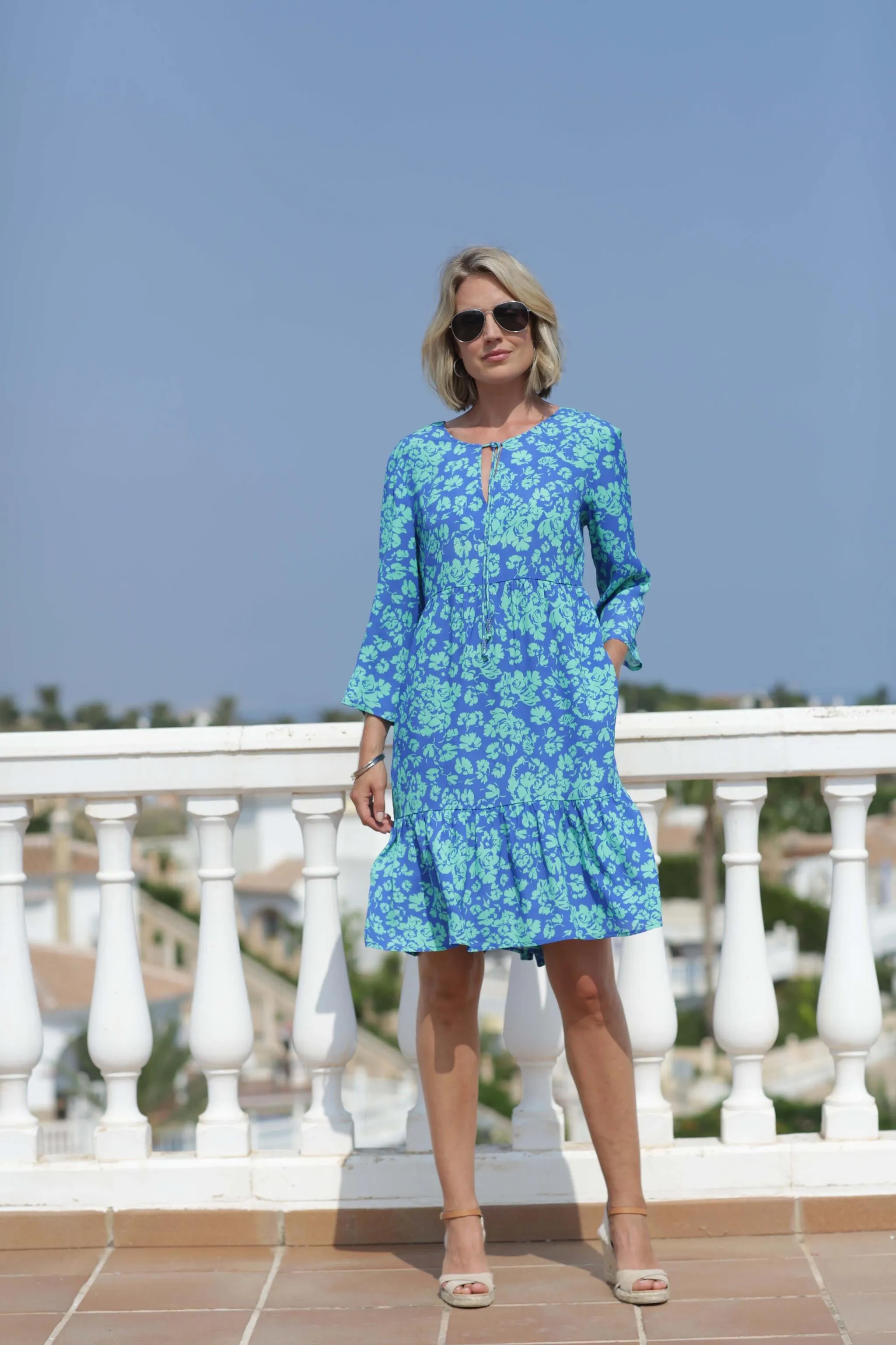 Pomodoro Floral Short Dress