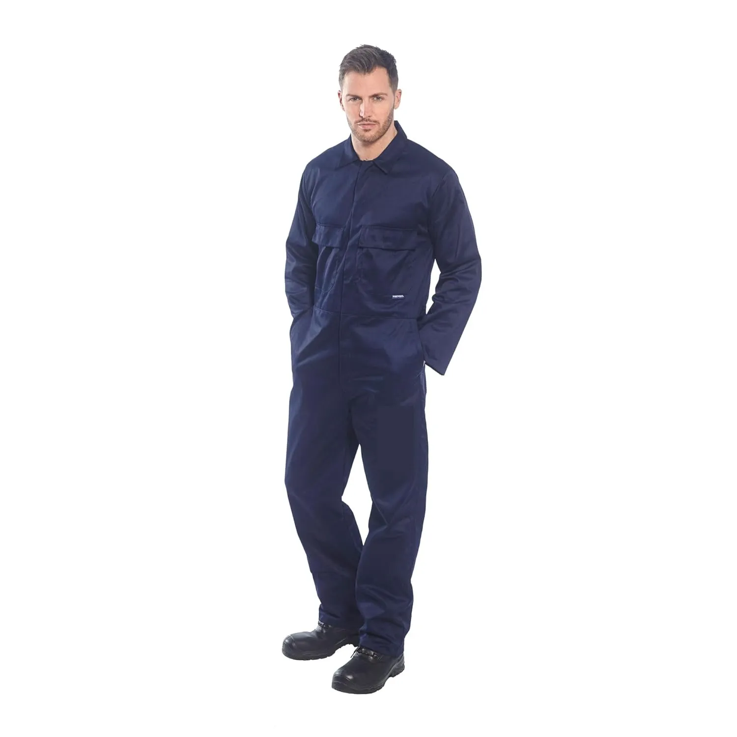 Portwest S999 Euro Polycotton Multipocket Work Coverall with Front Snap Closure, Navy, 6XL