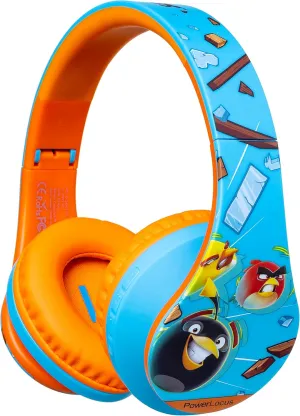 PowerLocus Kids Headphones Angry Birds Edition, Wireless Kids Headphones, 85dB Volume Limited, Foldable with Case, Wired and Micro SD Mode, Built-in Mic for Phone/iPad/School