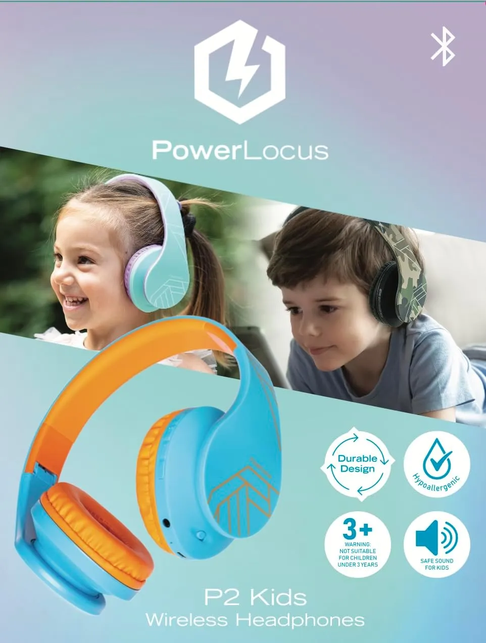 PowerLocus Kids Headphones Angry Birds Edition, Wireless Kids Headphones, 85dB Volume Limited, Foldable with Case, Wired and Micro SD Mode, Built-in Mic for Phone/iPad/School