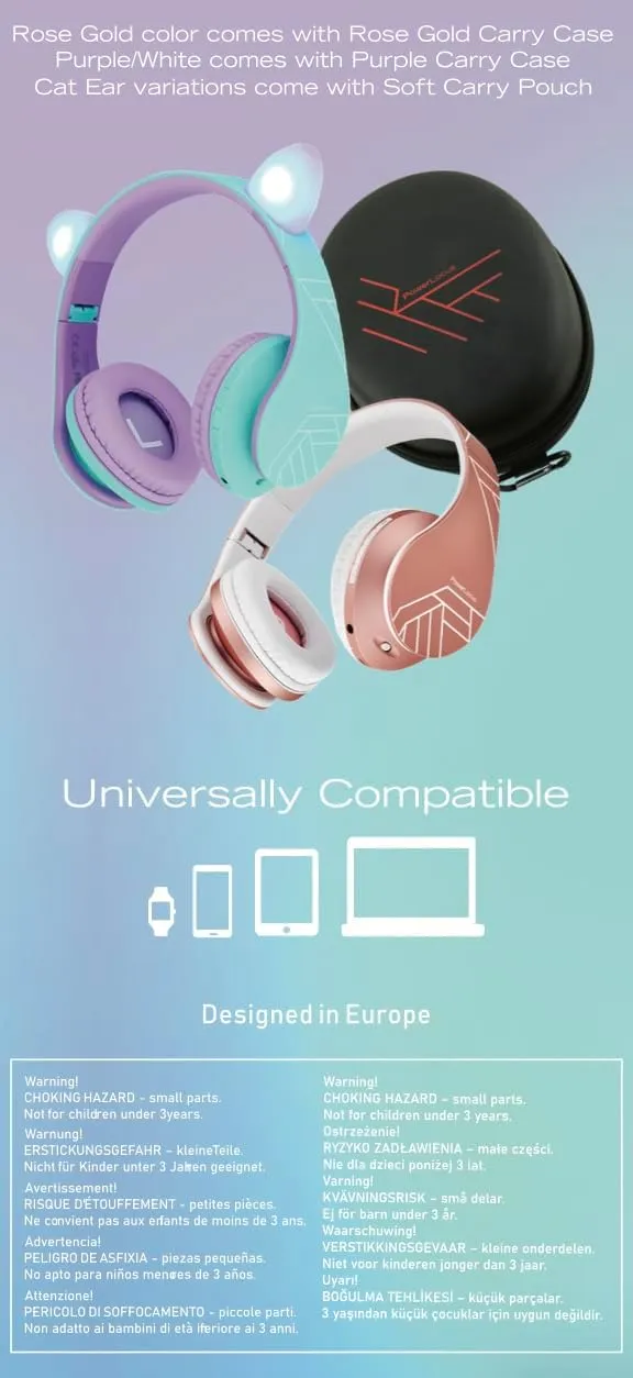 PowerLocus Kids Headphones Angry Birds Edition, Wireless Kids Headphones, 85dB Volume Limited, Foldable with Case, Wired and Micro SD Mode, Built-in Mic for Phone/iPad/School