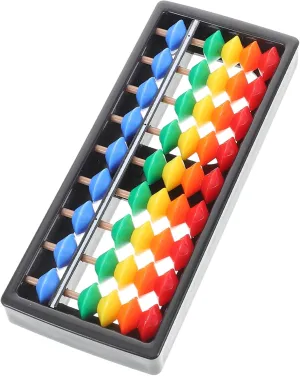 Precision Engineering Boys and Girls' Abacus: 9-Level 5 Bead Bead Rack Vintage Design for Mental Calculation Arithmetic Practice