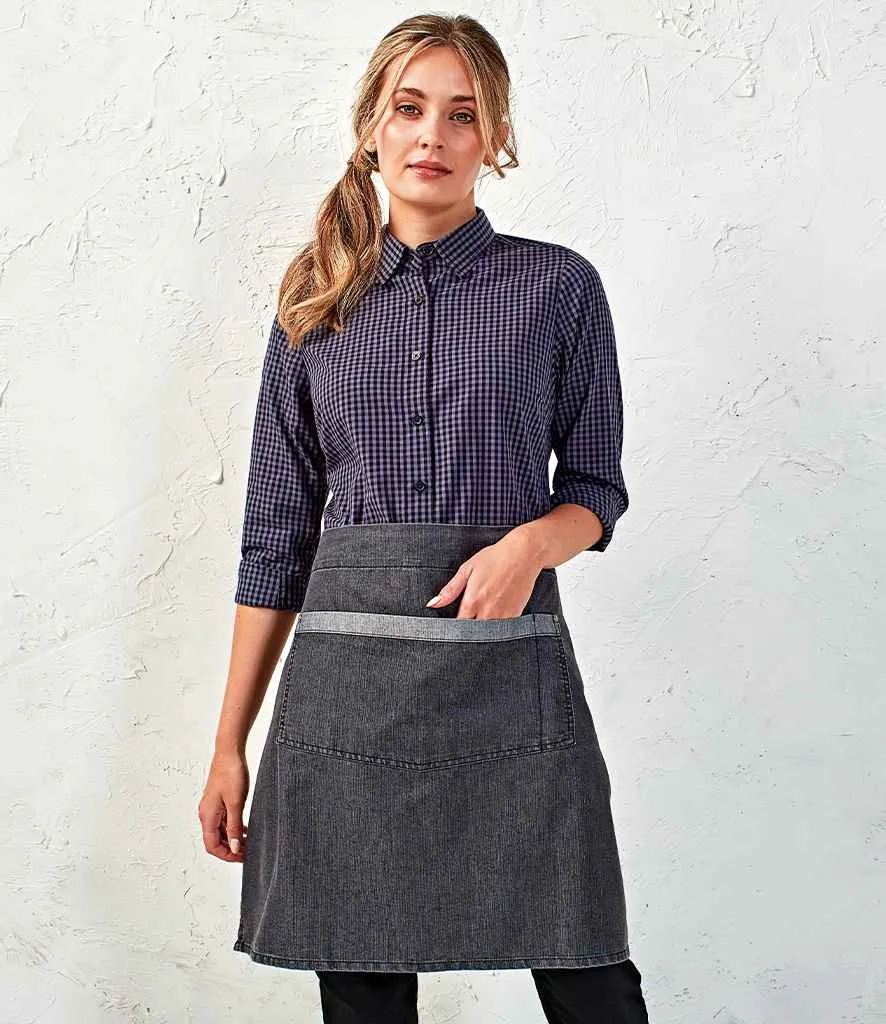 Premier Domain Waist Apron | Black Denim