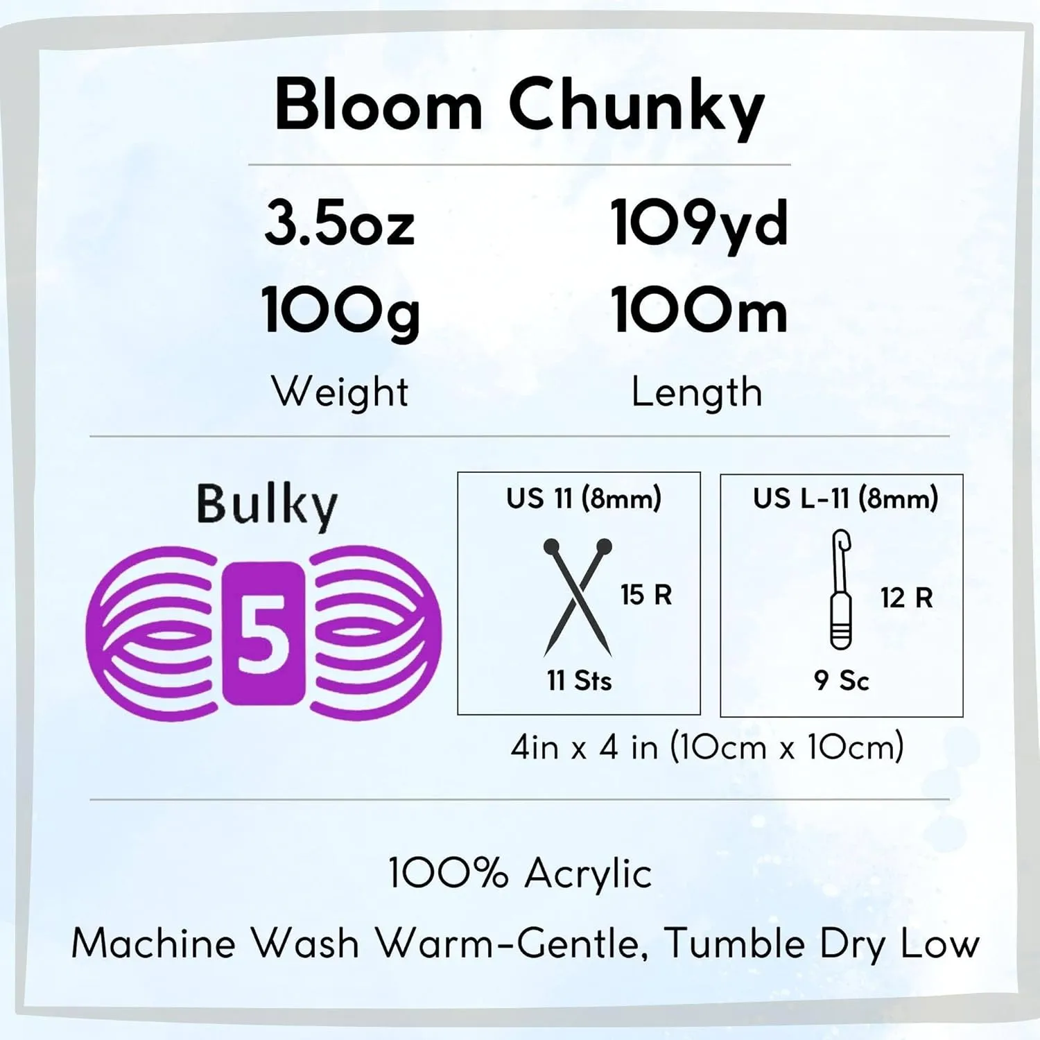Premier Yarns Bloom Chunky Chrysanthemum 1114-08 (3-Pack) Same Dyelot Chunky Bulky #5 Soft Knitting Yarn 100% Acrylic with Project Bag