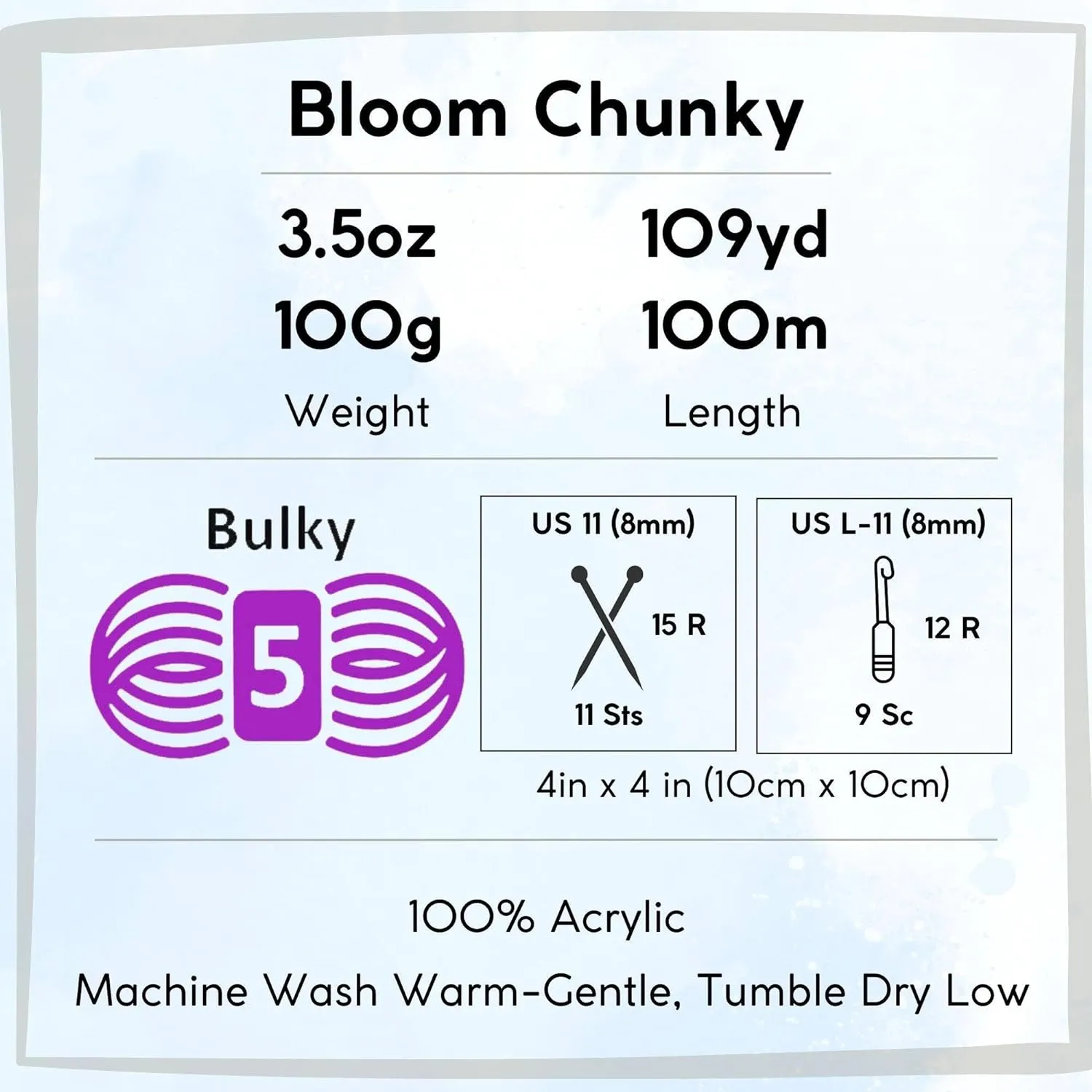 Premier Yarns Bloom Chunky Dahlia 1114-15 (3-Pack) Same Dyelot Chunky Bulky #5 Soft Knitting Yarn 100% Acrylic with Project Bag