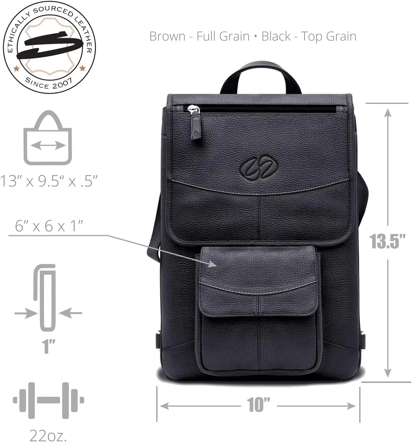 Premium Leather Shoulder Bag for 13 MacBook Air, Pro | Protective Laptop Case with Strap and Handle