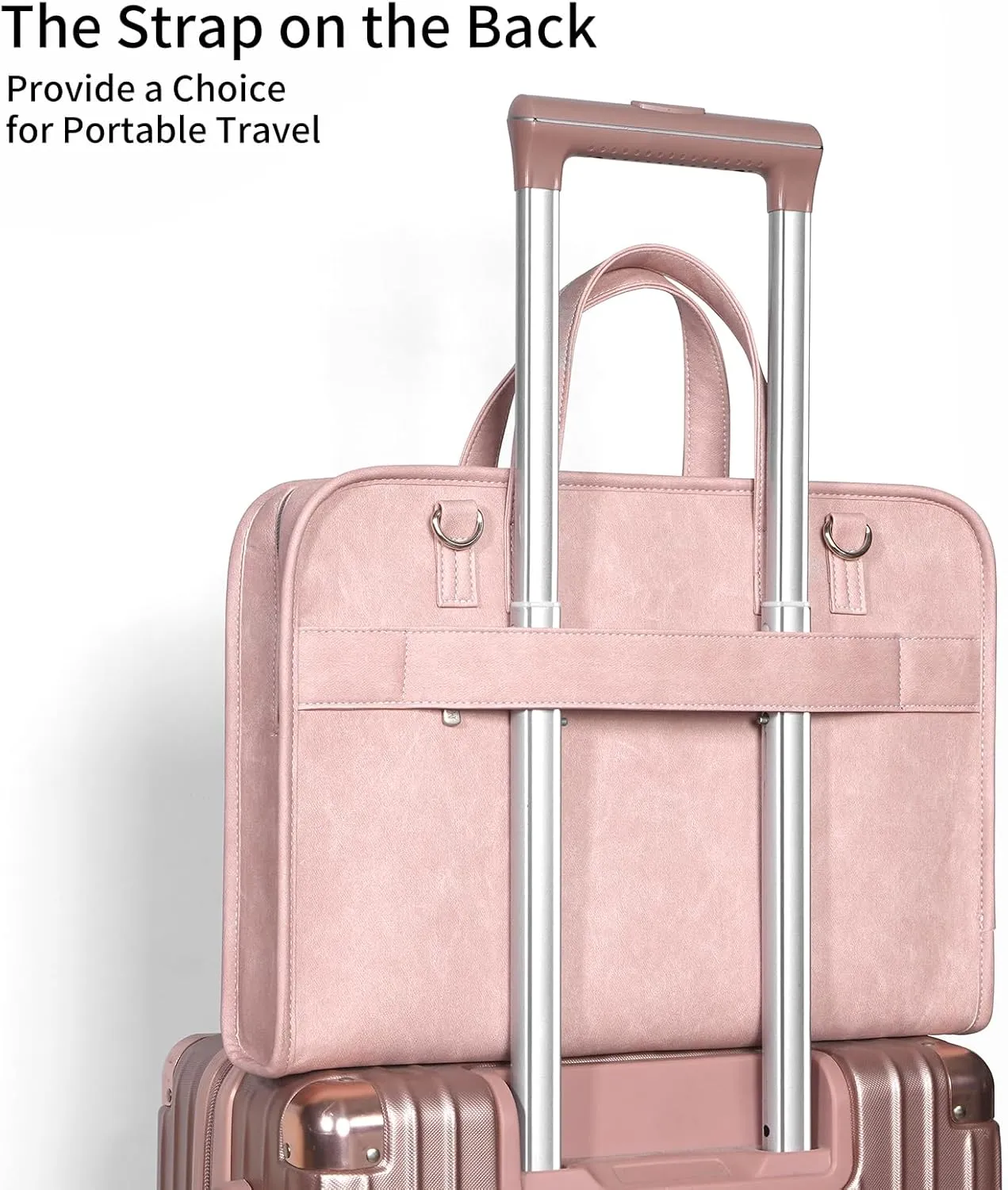 Protective Sleeve Case Bag Compatible with MacBook Pro 16 Inch, 15.6 inch, HP, Dell, Acer Aspire, Asus Notebook, Computer Bag with Shoulder Strap,Pocket,Handle, Pink