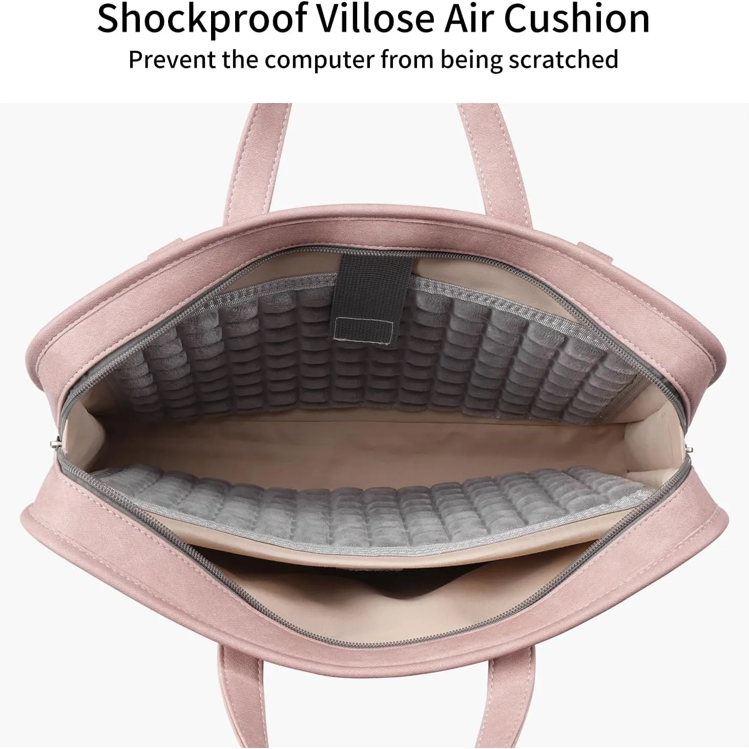 Protective Sleeve Case Bag Compatible with MacBook Pro 16 Inch, 15.6 inch, HP, Dell, Acer Aspire, Asus Notebook, Computer Bag with Shoulder Strap,Pocket,Handle, Pink