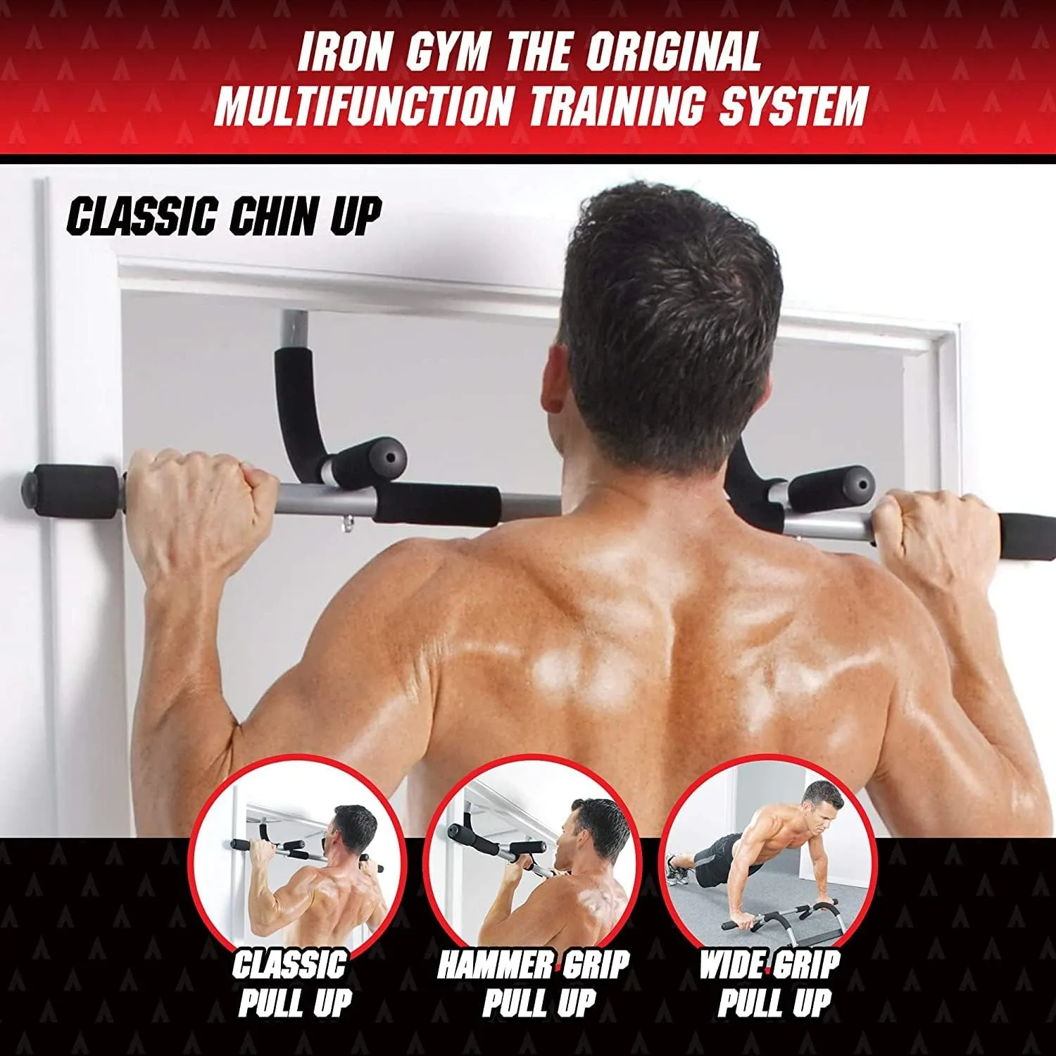 Pull-Up Bar - Total Upper Body Workout Bar for Doorway, Adjustable Width Locking, No Screws Portable Door Frame Horizontal Chin-up Bar, Fitness Exercise