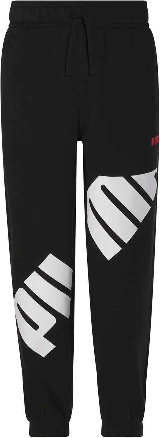 PUMA Boys' Core Logo Jogger, Side Seam Pockets, Elastic Waistband, Pull on Pant