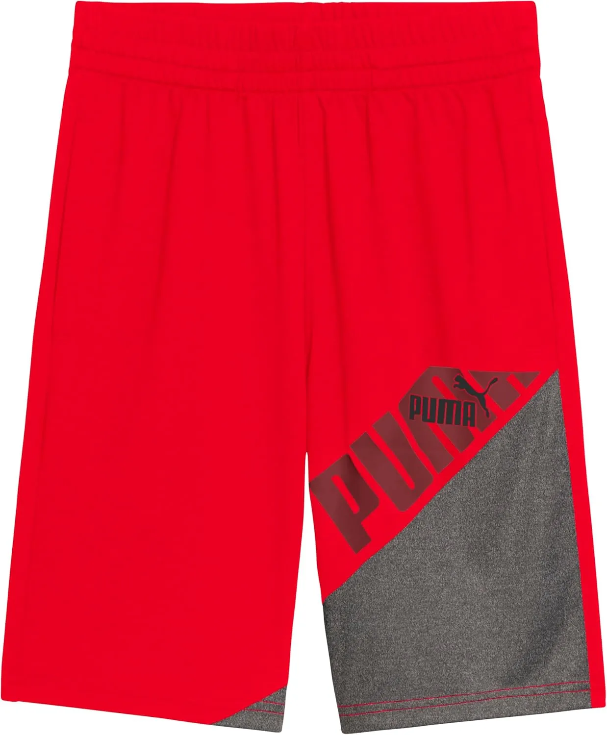 PUMA Boys' Essential Athletic Shorts, Logo & Printed Designs, Elastic Waistband