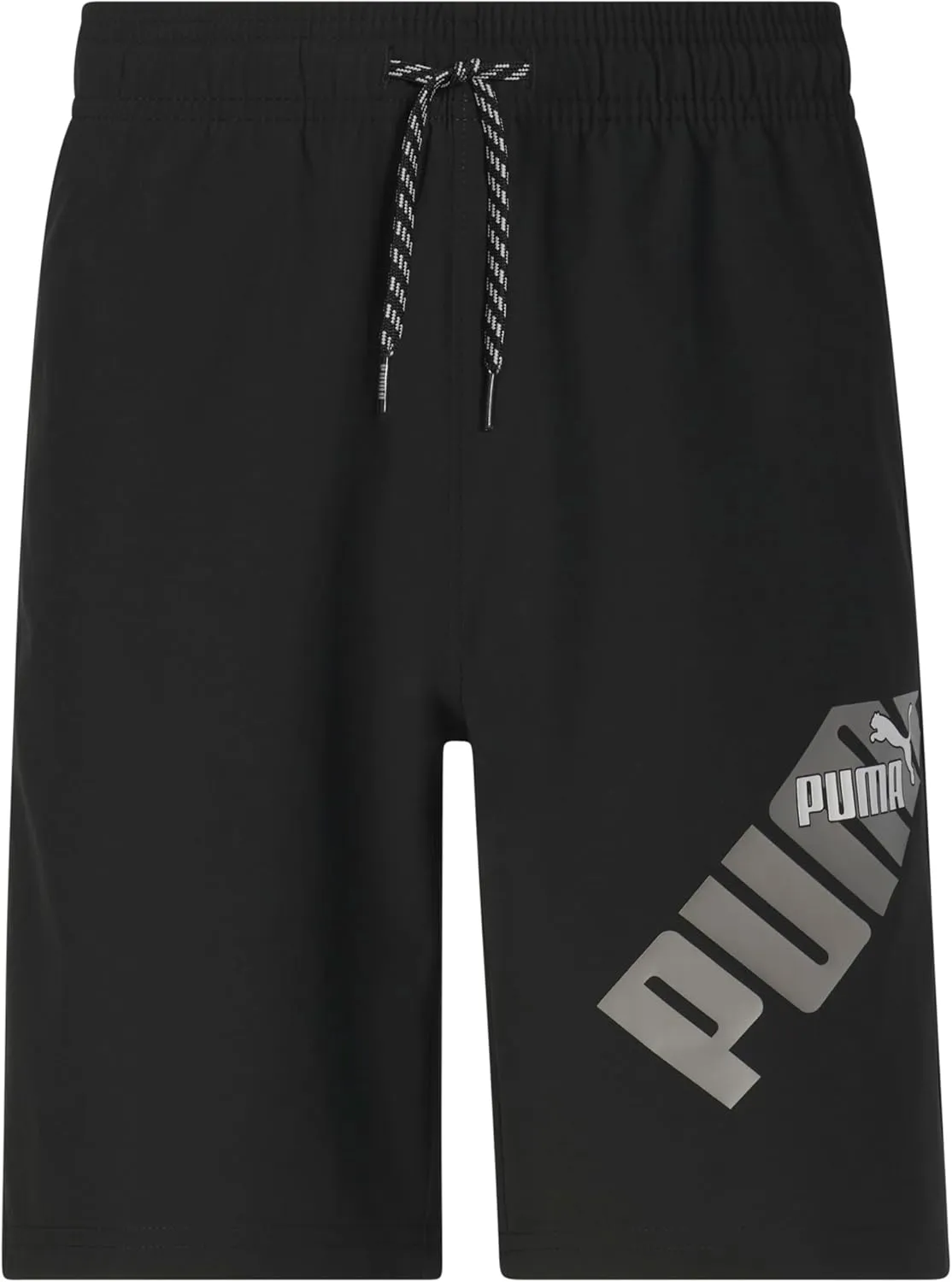 PUMA Boys' Essential Athletic Shorts, Logo & Printed Designs, Elastic Waistband