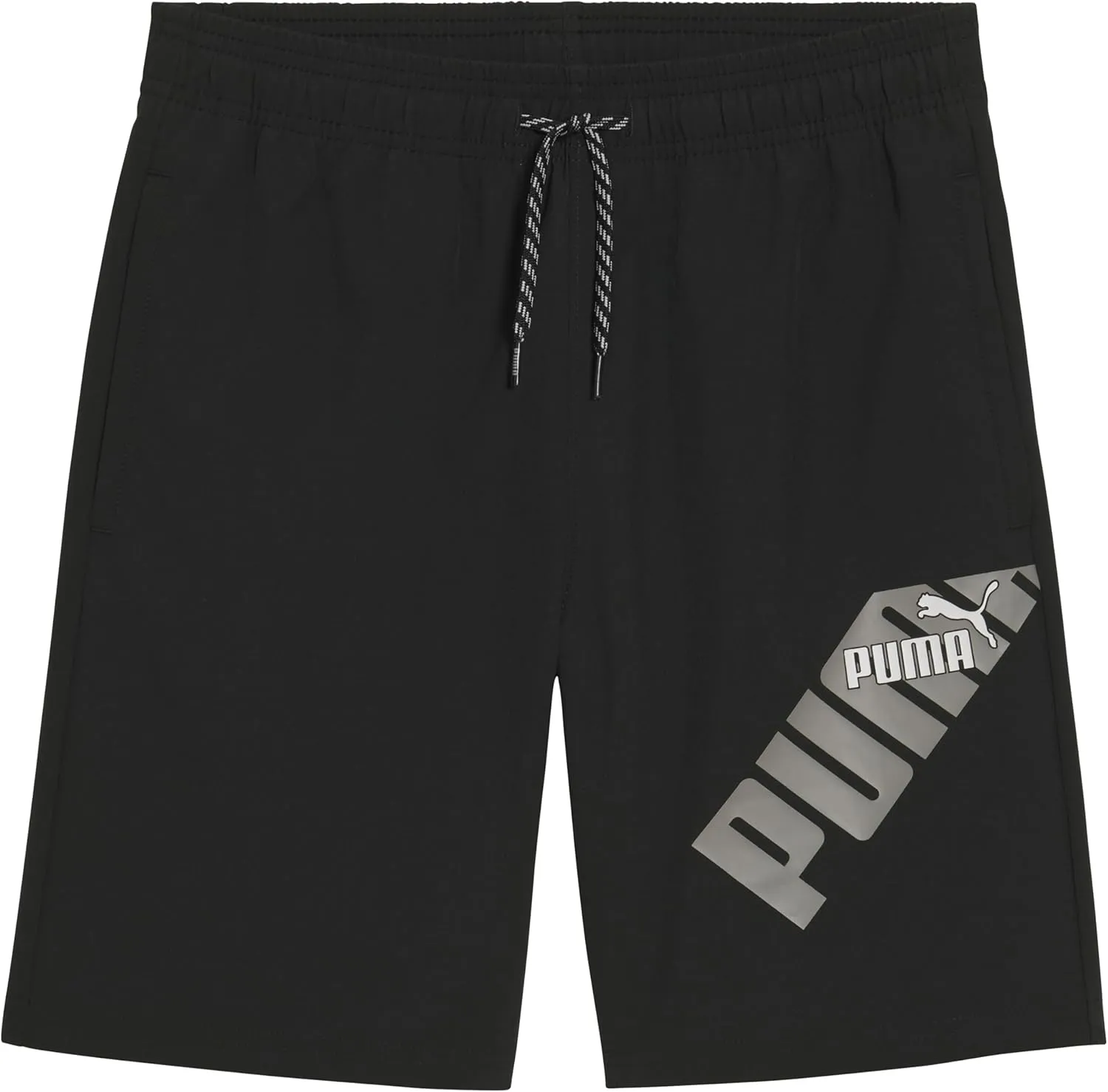 PUMA Boys' Essential Athletic Shorts, Logo & Printed Designs, Elastic Waistband