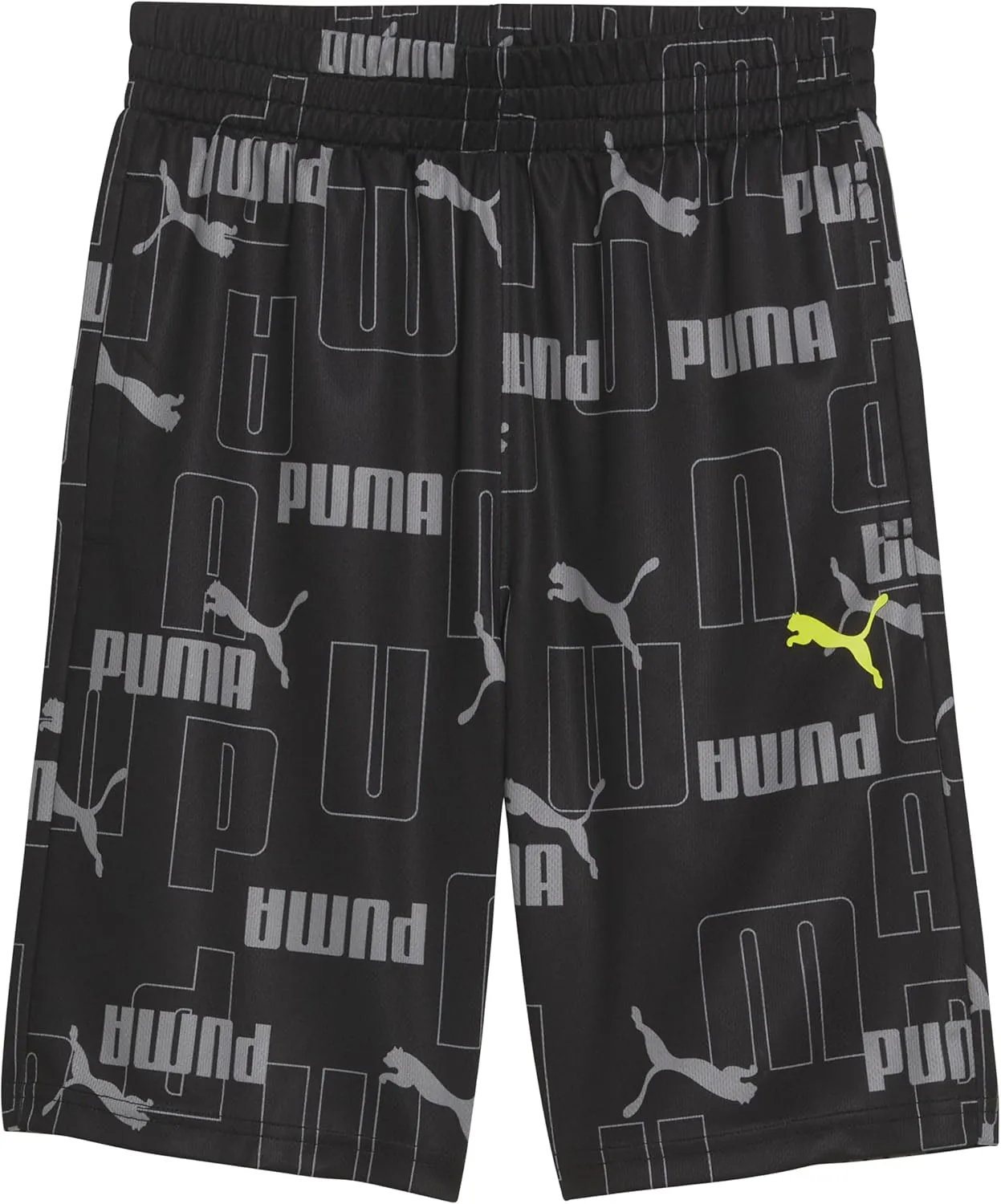 PUMA Boys' Essential Athletic Shorts, Logo & Printed Designs, Elastic Waistband