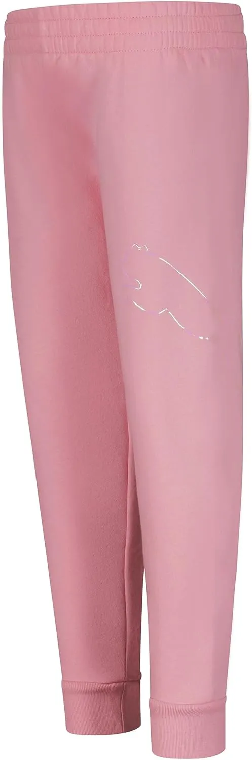 PUMA Girls' Core Logo Jogger, Fleece Lined, Elastic Waistband, Pull on Pant