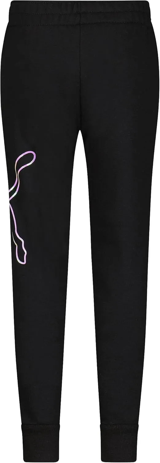 PUMA Girls' Core Logo Jogger, Fleece Lined, Elastic Waistband, Pull on Pant